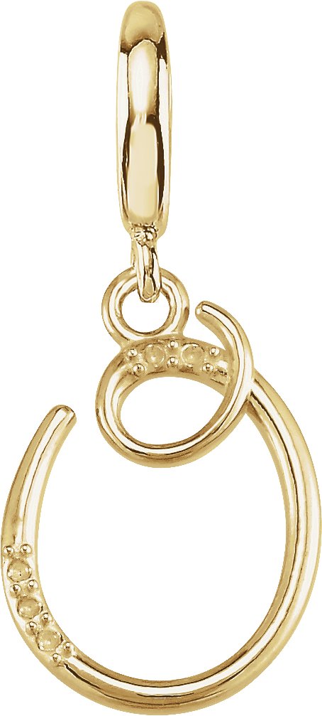 Accented Initial Charm/Pendant