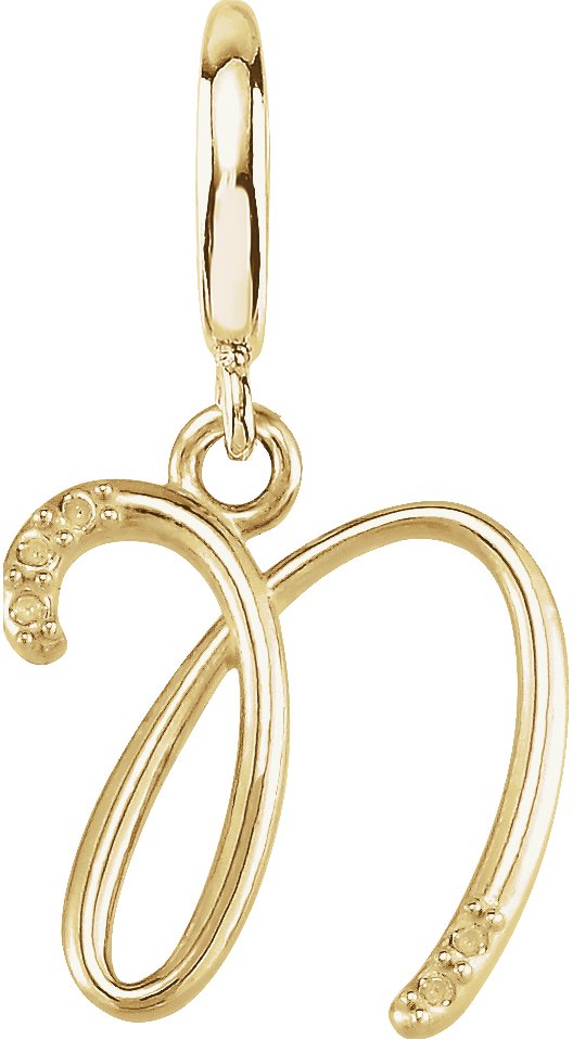 Accented Initial Charm/Pendant