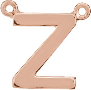 14K Rose Block Initial Z Necklace Center Ref. 11701067