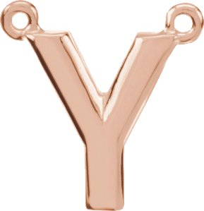 14K Rose Block Initial Y Necklace Center Ref. 11701055