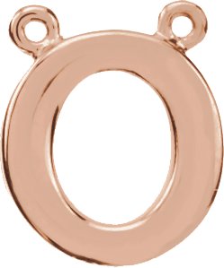 14K Rose Block Initial O Necklace Center Ref. 10717601