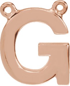 14K Rose Block Initial G Necklace Center Ref. 11701050