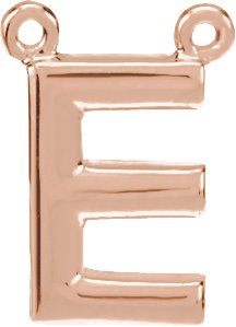 14K Rose Block Initial E Necklace Center Ref. 10717596