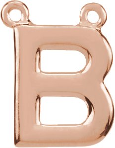 14K Rose Block Initial B Necklace Center Ref. 11701063