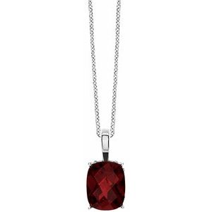 Solid Platinum Solitaire Mozambique Garnet and .06 Cttw Diamond