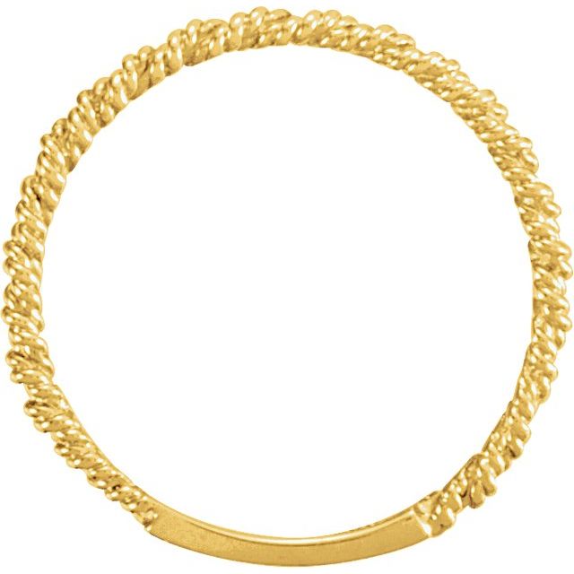 14K Yellow 2 mm Twisted Rope Band