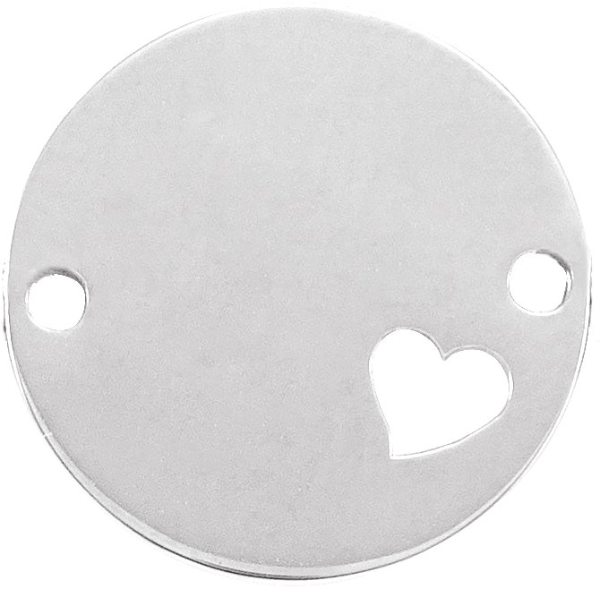 Engravable Pierced Heart Bracelet Center