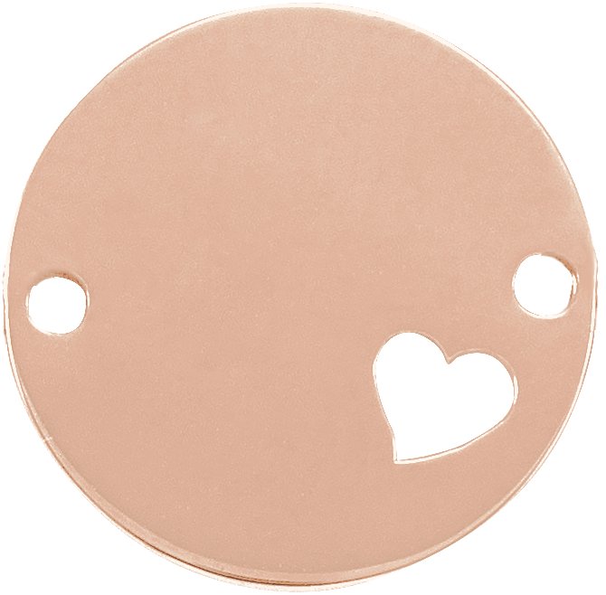 Engravable Pierced Heart Bracelet Center