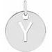 Sterling Silver Initial Y Pendant