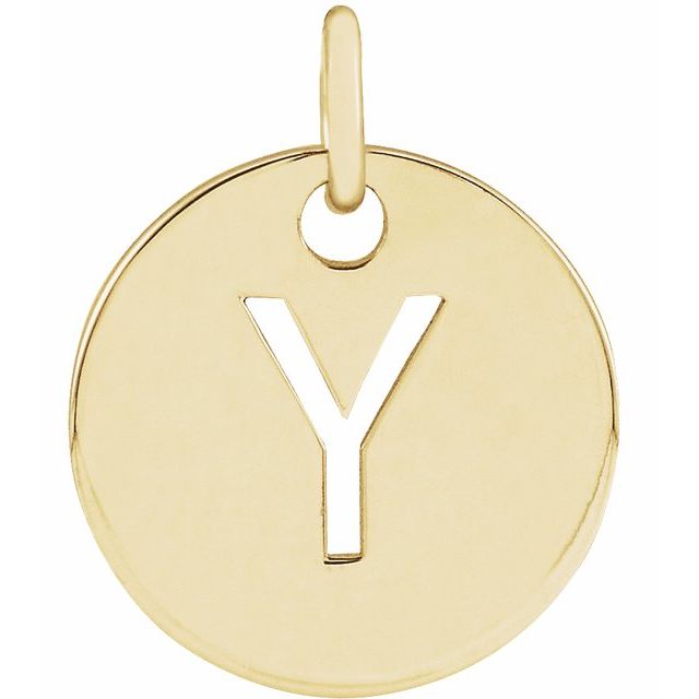 18K Yellow Gold-Plated Sterling Silver Initial Y Pendant
