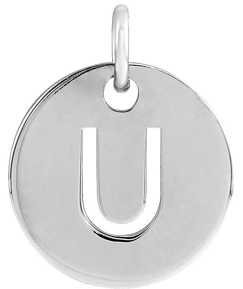 Sterling Silver Initial U Pendant