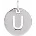 Sterling Silver Initial U Pendant