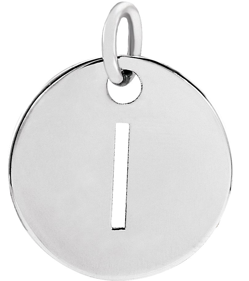 Sterling Silver Initial I 10 mm Disc Pendant Ref 16868460