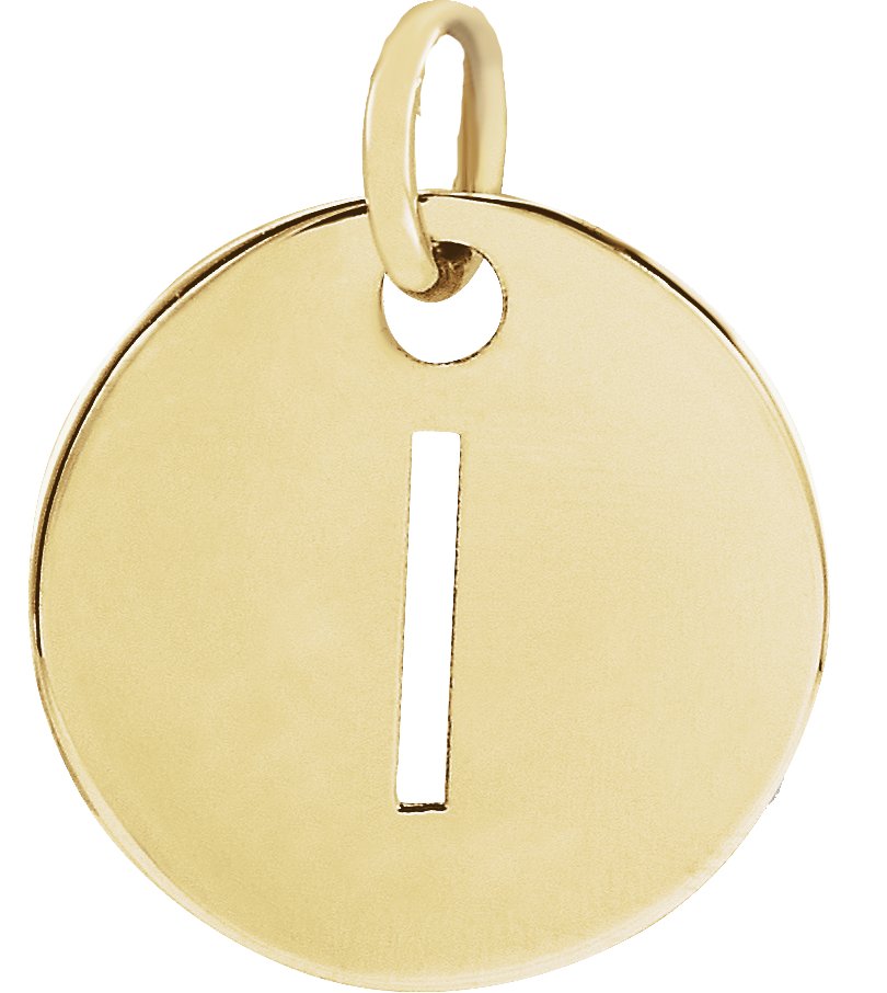 18K Yellow Gold-Plated Sterling Silver Initial I Pendant