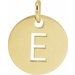 18K Yellow Gold-Plated Sterling Silver Initial E Pendant