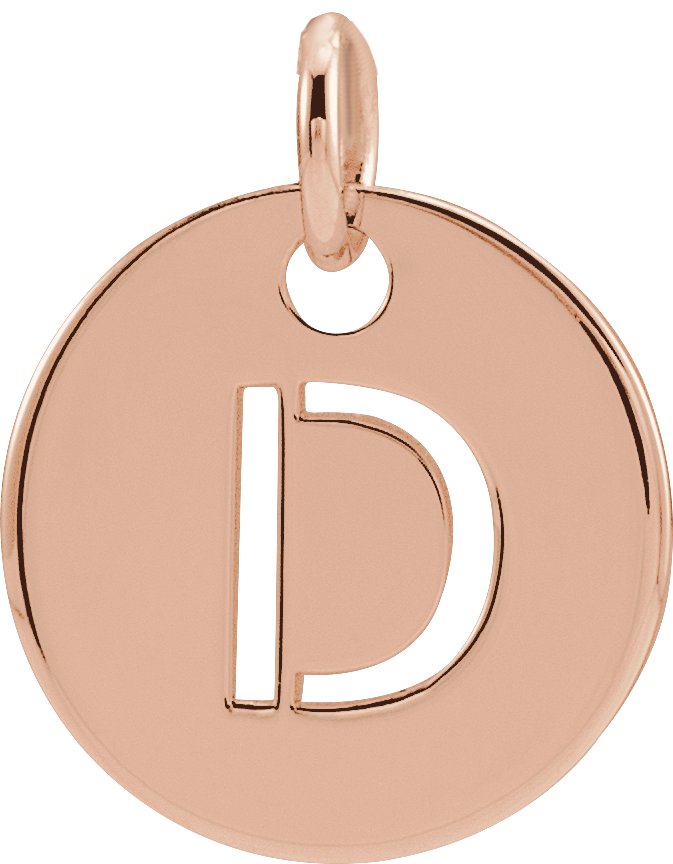 18K Rose Gold-Plated Sterling Silver Initial D Pendant