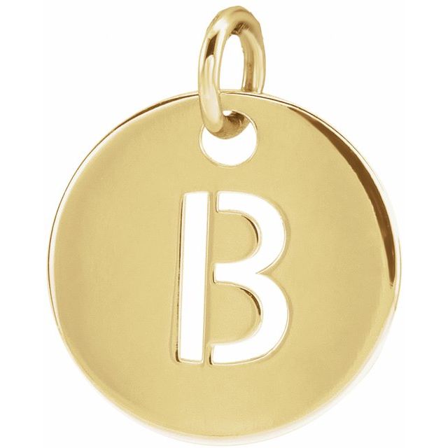 18K Yellow Gold-Plated Sterling Silver Initial B Pendant