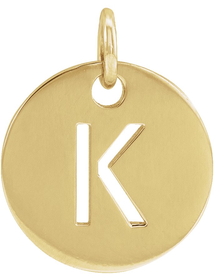 18K Yellow Gold-Plated Sterling Silver Initial K Pendant