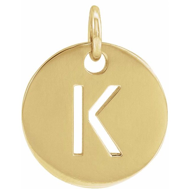 18K Yellow Gold-Plated Sterling Silver Initial K Pendant