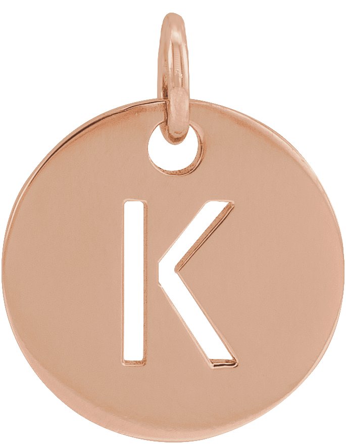 18K Rose Gold-Plated Sterling Silver Initial K Pendant