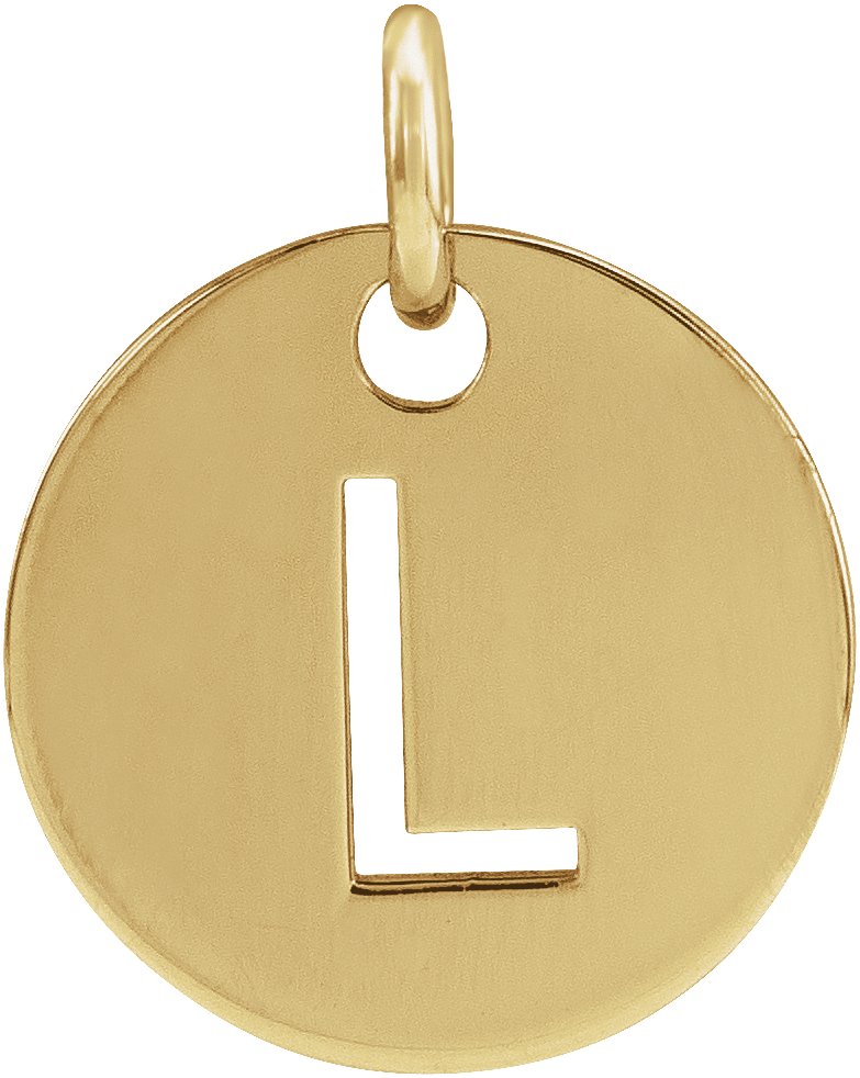 18K Yellow Gold-Plated Sterling Silver Initial L Pendant