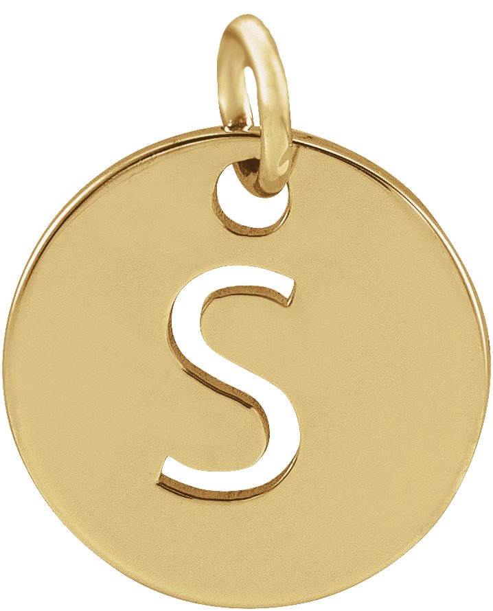 18K Yellow Gold-Plated Sterling Silver Initial S Pendant