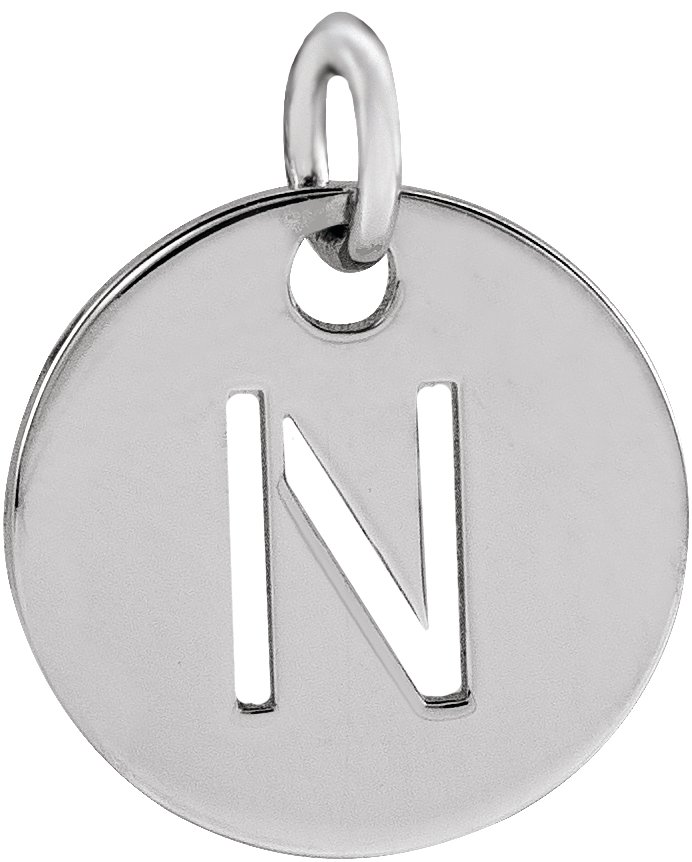 Sterling Silver Initial N Pendant