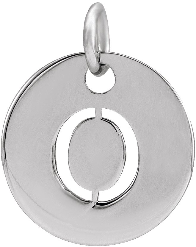 Sterling Silver Initial O 10 mm Disc Pendant Ref 16868466