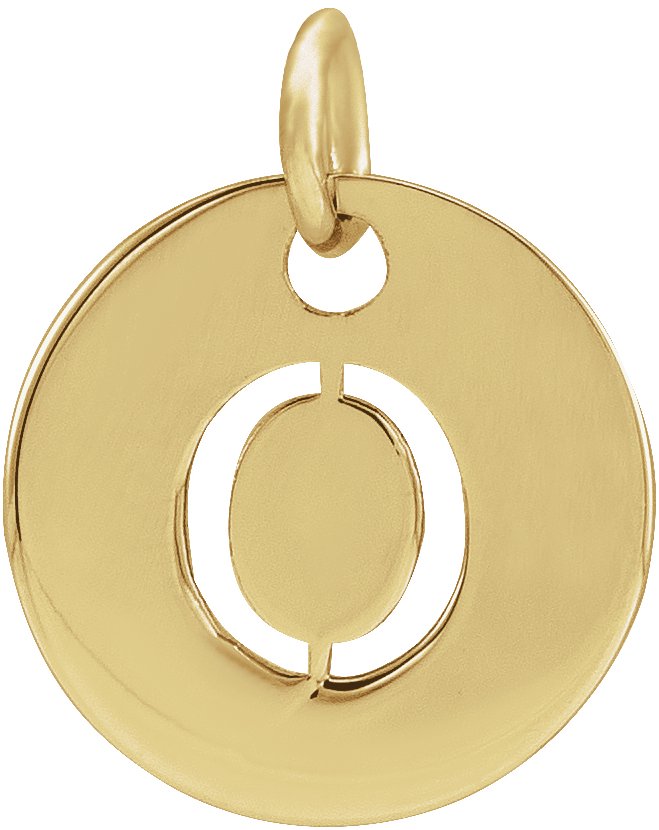 18K Yellow Gold-Plated Sterling Silver Initial O Pendant