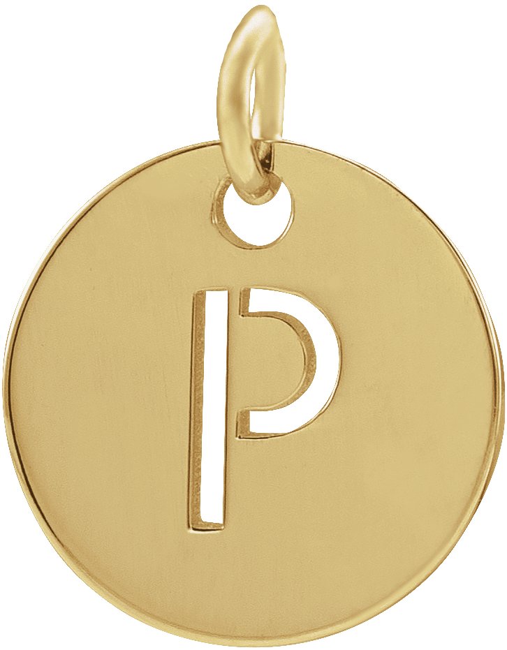 18K Yellow Gold-Plated Sterling Silver Initial P Pendant