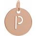 18K Rose Gold-Plated Sterling Silver Initial P Pendant
