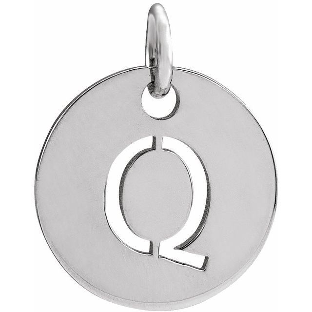 Sterling Silver Initial Q Pendant