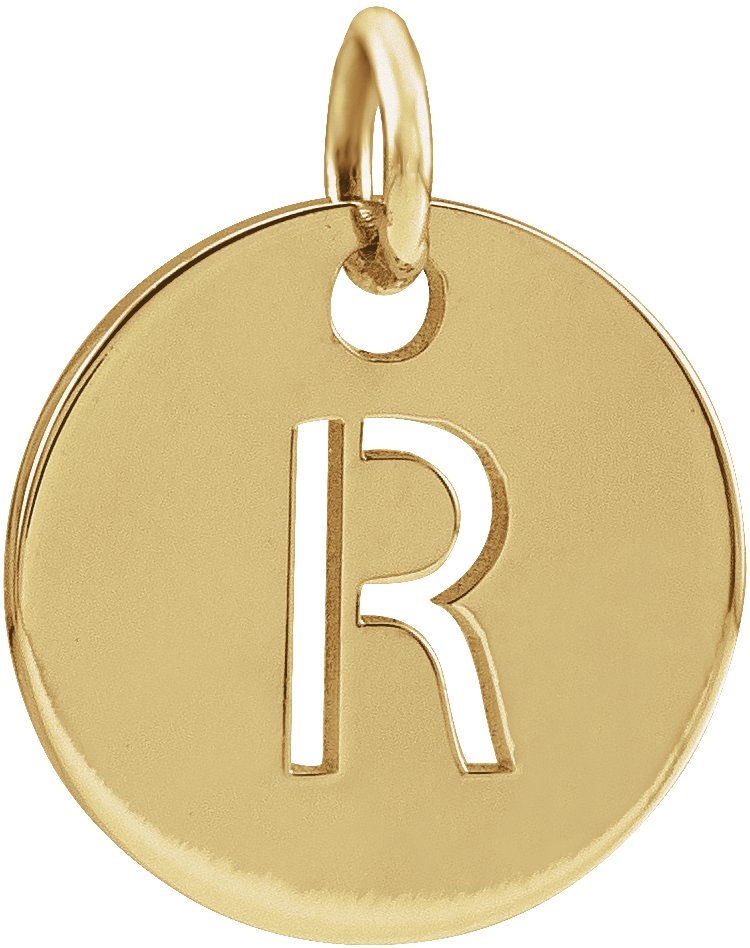 18K Yellow Gold-Plated Sterling Silver Initial R Pendant