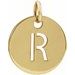 18K Yellow Gold-Plated Sterling Silver Initial R Pendant