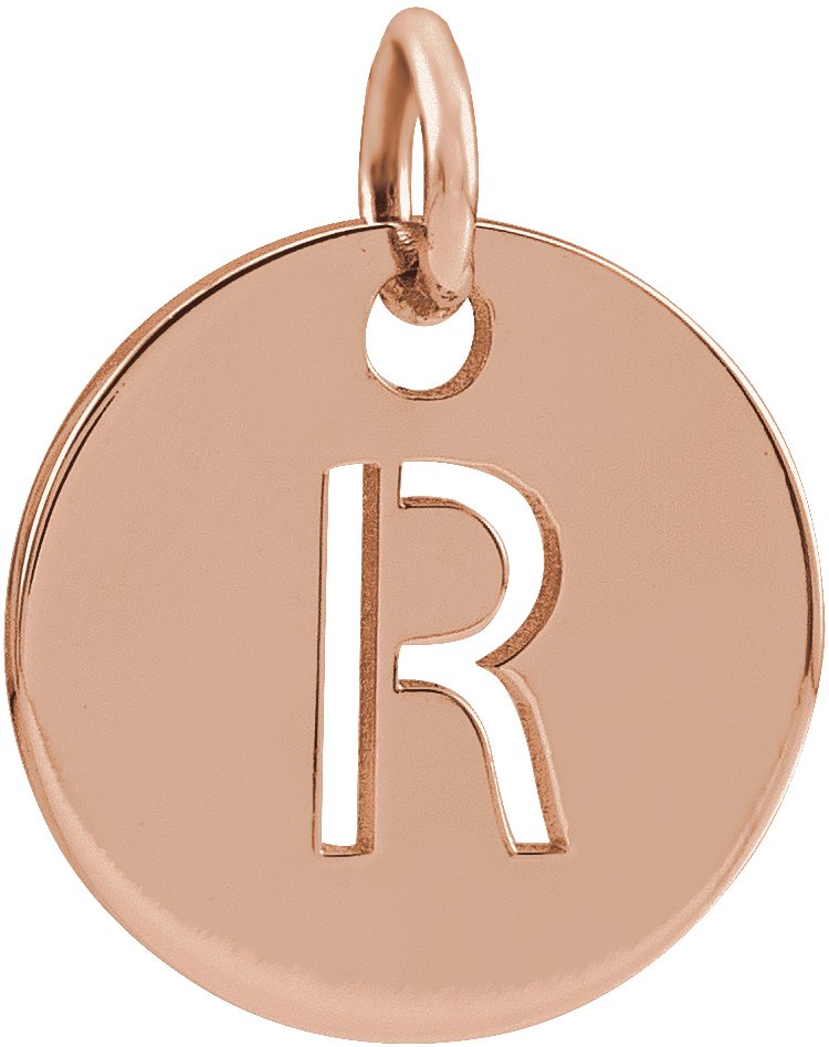 18K Rose Gold-Plated Sterling Silver Initial R Pendant