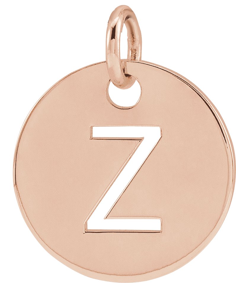 18K Rose Gold-Plated Sterling Silver Initial Z Pendant