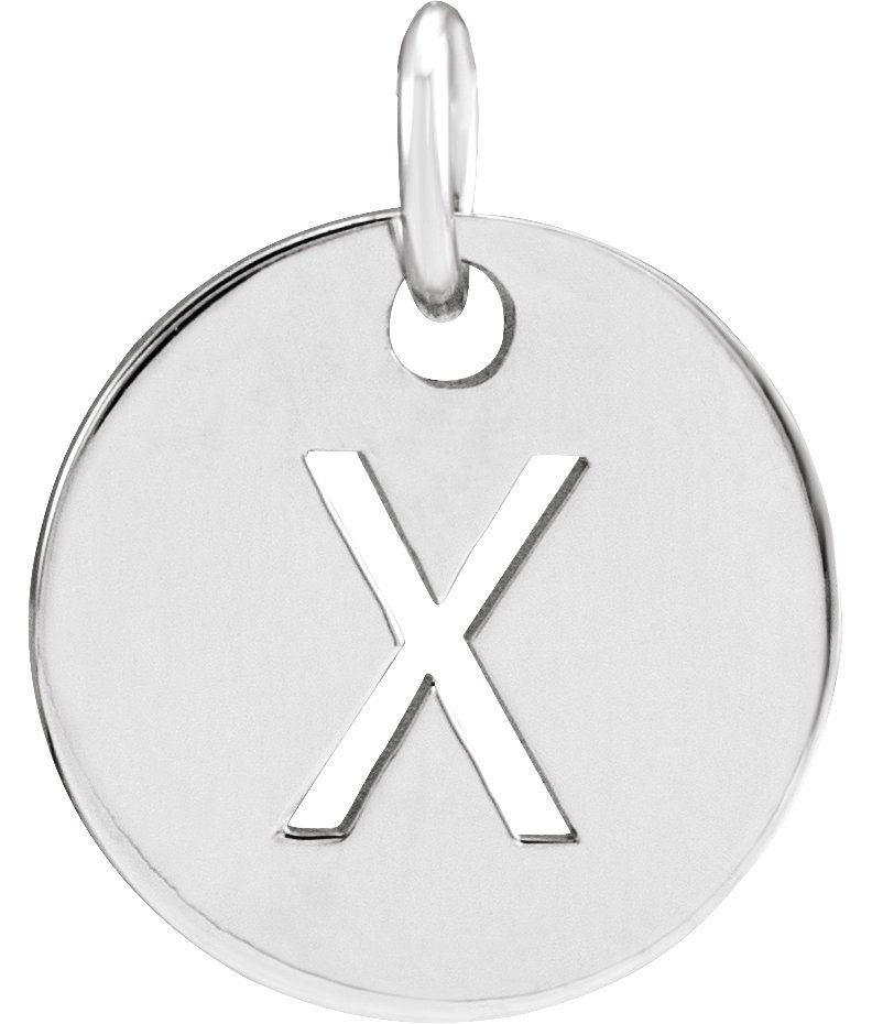 Sterling Silver Initial X Pendant