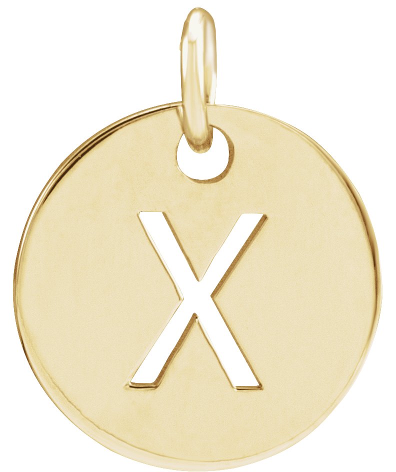 18K Yellow Gold-Plated Sterling Silver Initial X Pendant