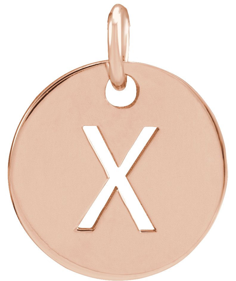 18K Rose Gold-Plated Sterling Silver Initial X Pendant