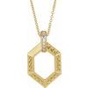 14K Yellow 5 Stone Groups .06 CTW Diamond Semi Set Family 16 18 inch Necklace Ref. 16691525
