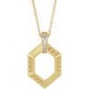 14K Yellow 4 Stone Groups .06 CTW Diamond Semi Set Family 16 18 inch Necklace Ref. 16691520