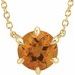 14K Yellow Natural Citrine Solitaire 16