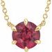 14K Yellow Lab-Grown Ruby Solitaire 18