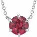 Sterling Silver Natural Ruby Solitaire 16