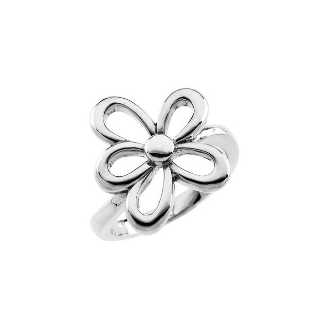 Sterling Silver Flower Ring 