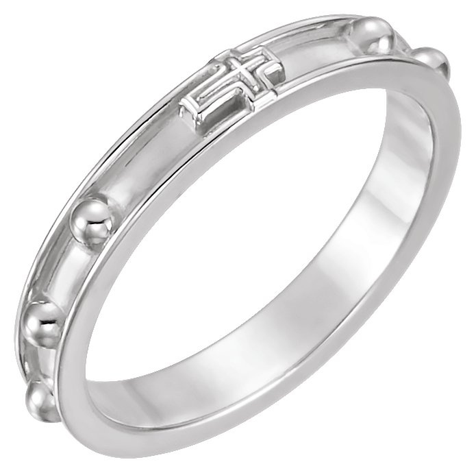 Rosary ring silver sale