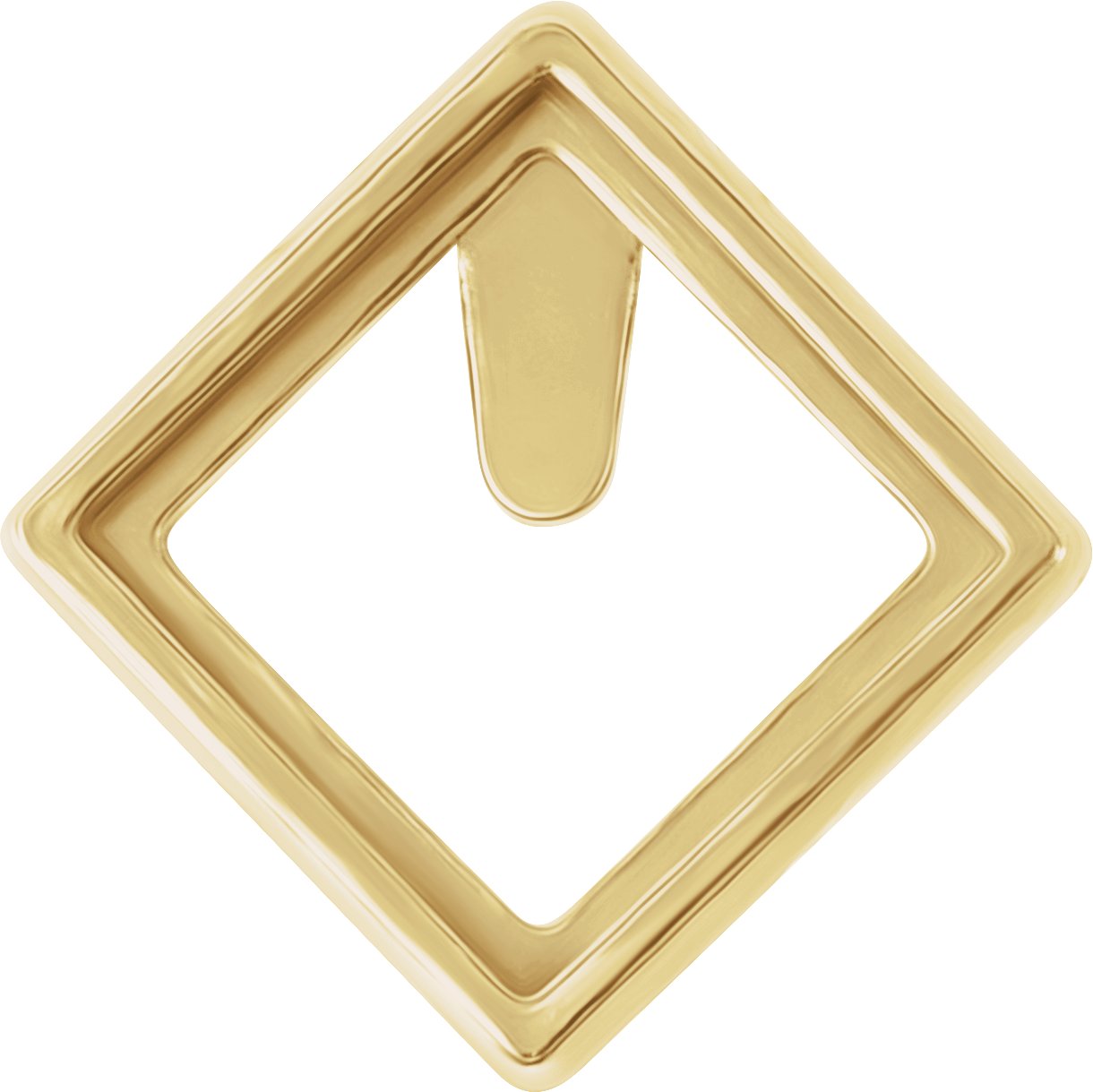 Square Bezel-Set Cabochon Earring Setting