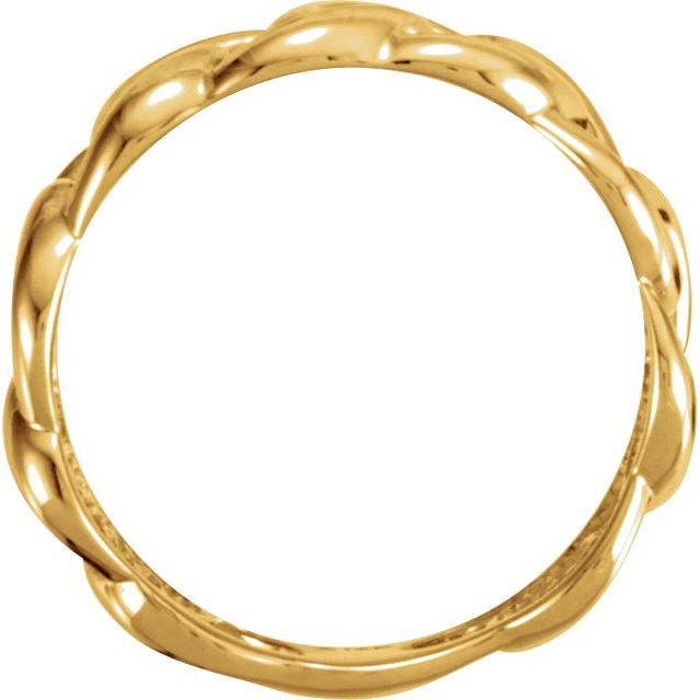 14K Yellow 9.5 mm Link Design Band