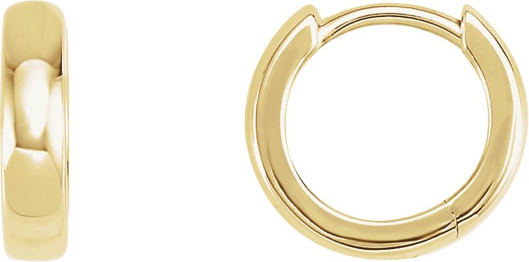 14K Yellow 11.5 mm Hoop Earrings