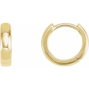 14K Yellow 11.5 mm Hoop Earrings